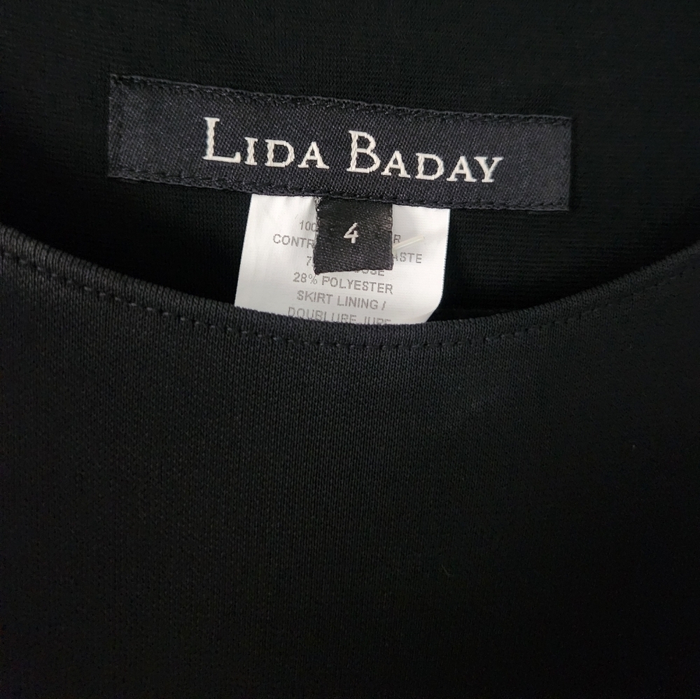 Lida Biday Sleeveless Fit And Flare Dress Black Sz 4 - Picture 7 of 9